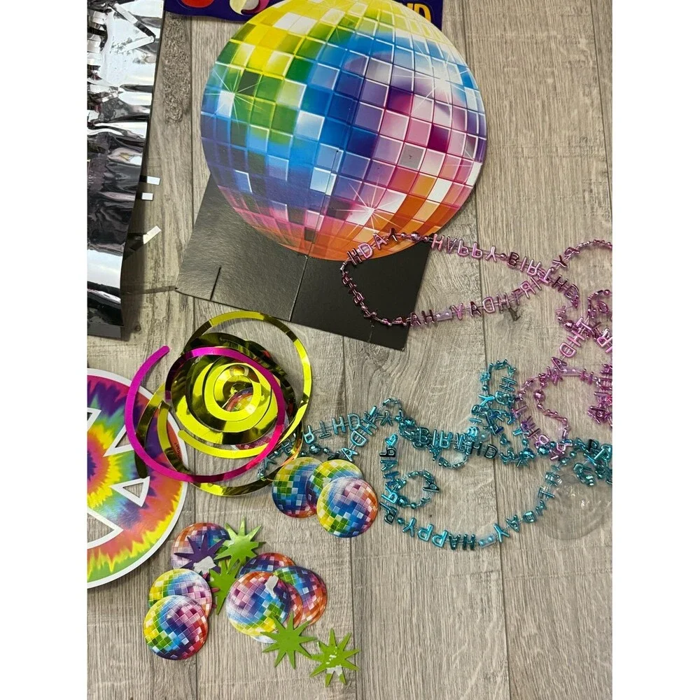 Party decor bundle Birthday Princess Multi-Color Party Decorations Set retro